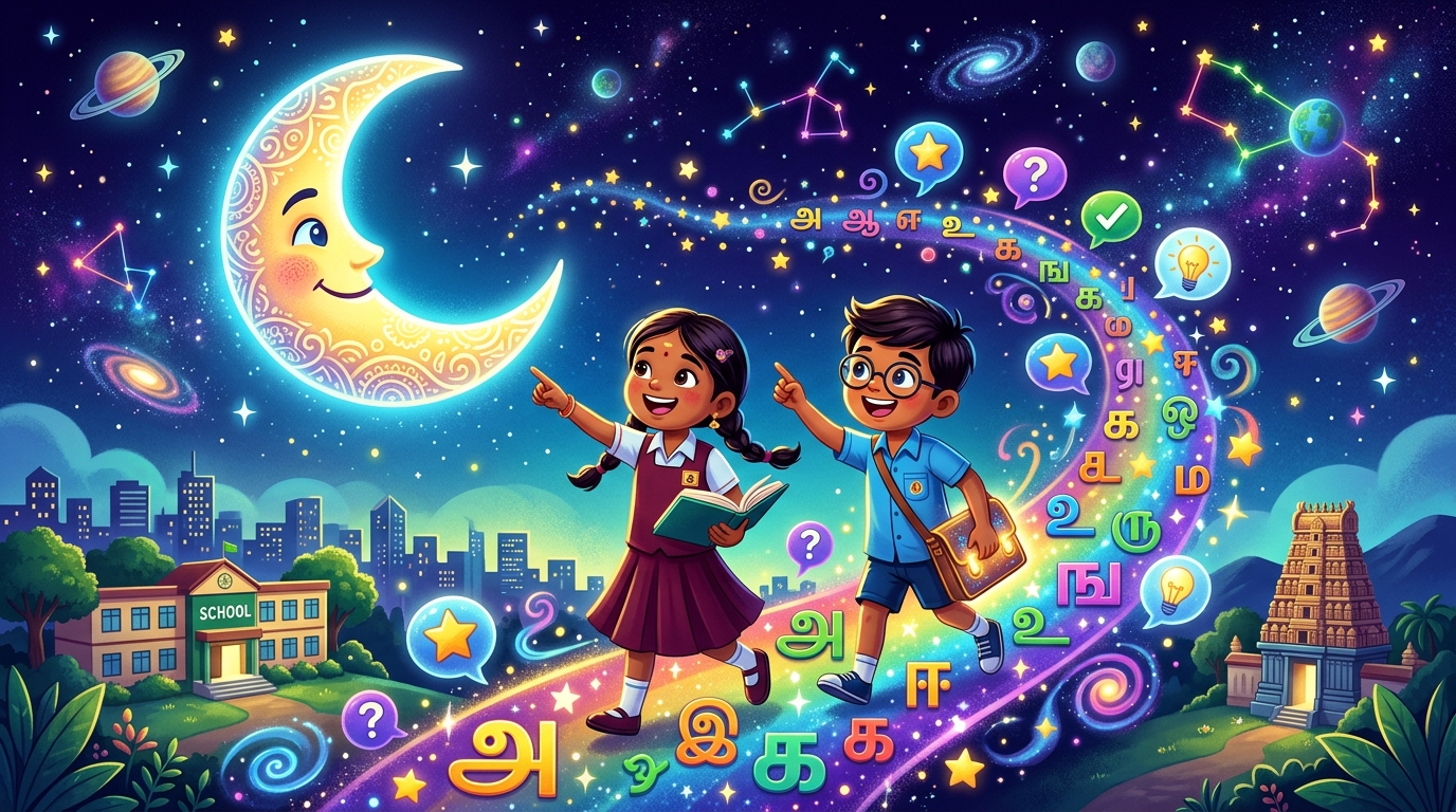 பவனி வரும் நிலா-Grade -05 தமிழ் மொழி மற்றும் இலக்கண அறிவுப் புதிர்கள்